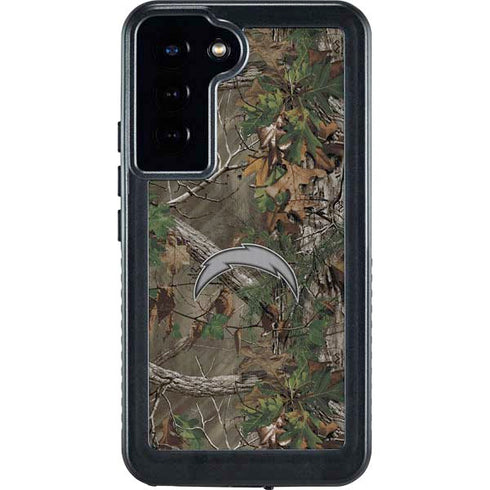 NFL Los Angeles Chargers Realtree Xtra Green Camo Galaxy S24 Plus Waterproof Case